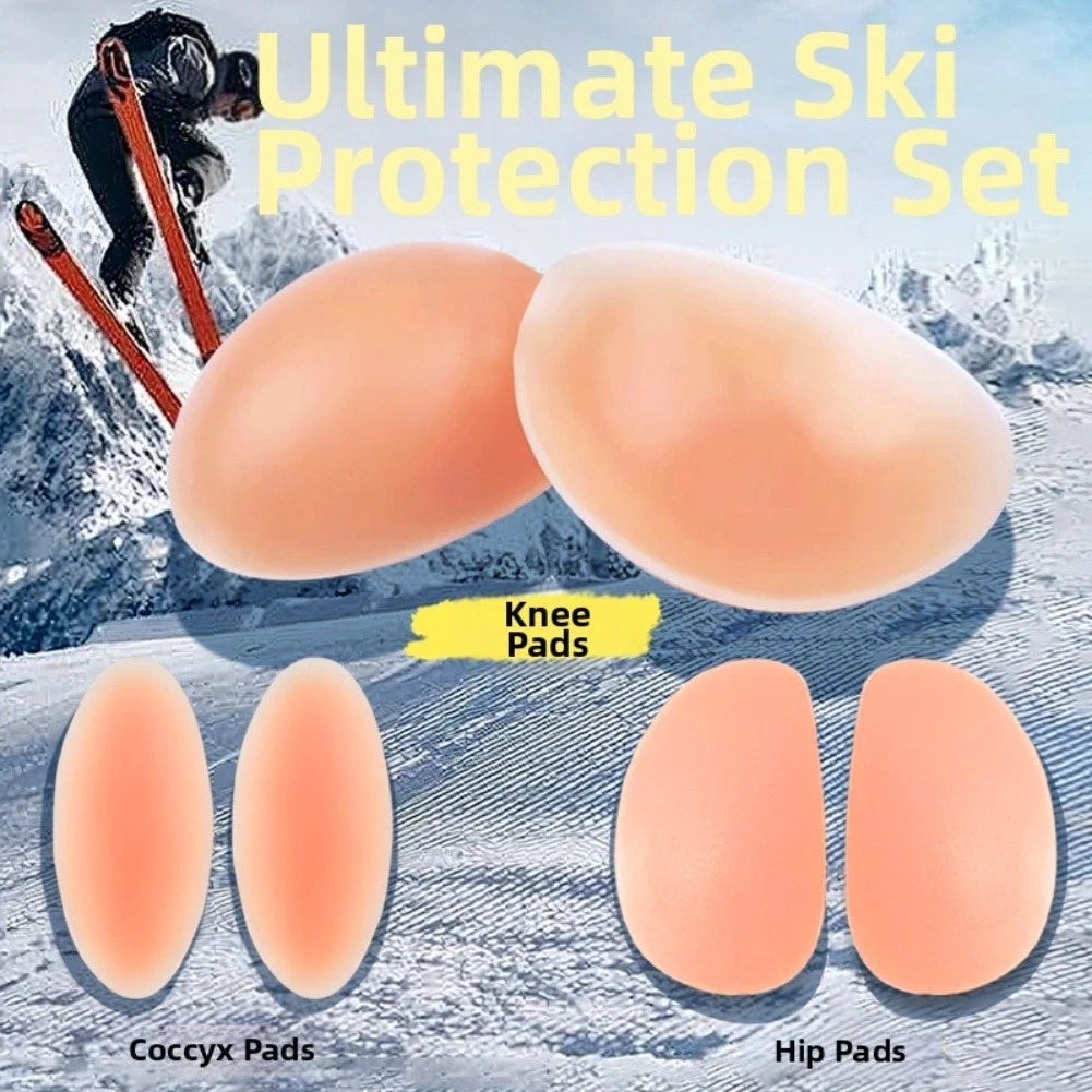 Silicone Knee and Hip Pads for Skiing Snowboarding Ice Skating
