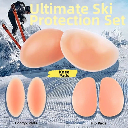 Silicone Knee and Hip Pads for Skiing Snowboarding Ice Skating