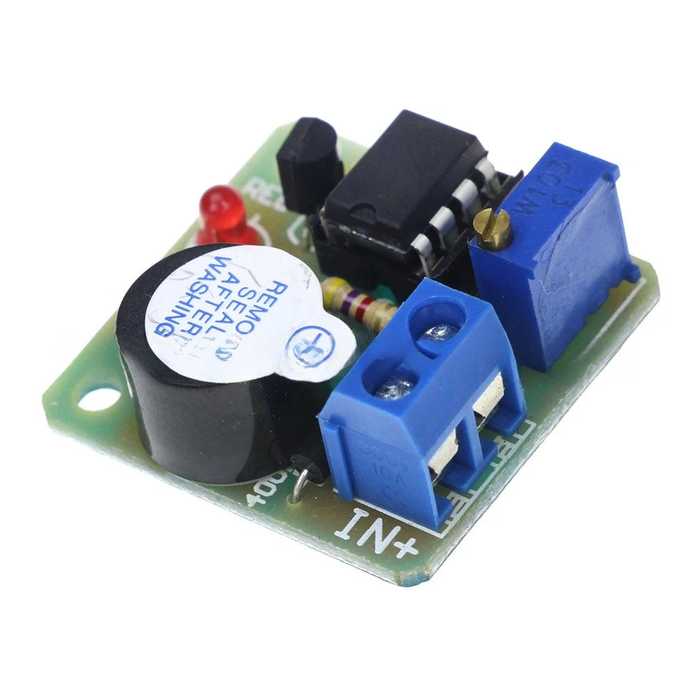Compact Battery Alarm Module for 9V 12V Systems (Reverse Input Protection)