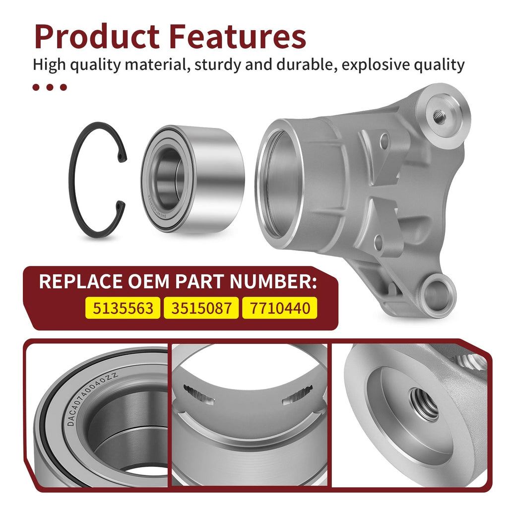Rear Wheel Bearing Carrier + Bearing for Polaris Sportsman 570 (2014–2025) 5135563