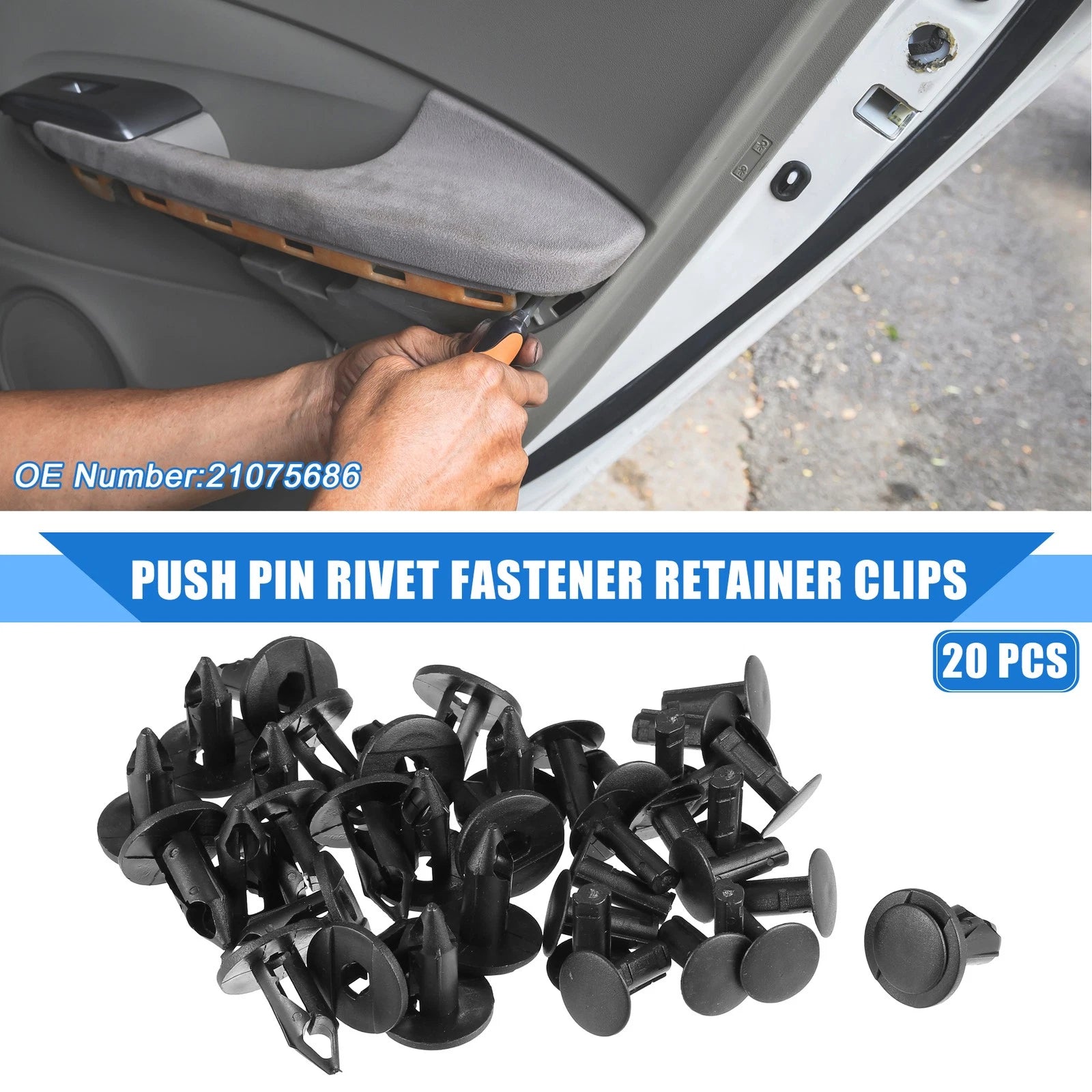 20 Pcs Push Pin Rivet Fastener Clips for Buick Rainier (2005–2007)