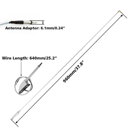 2X Antenna Kit Folding Mount for Honda Goldwing 1800 GL1800 (2001–2017)