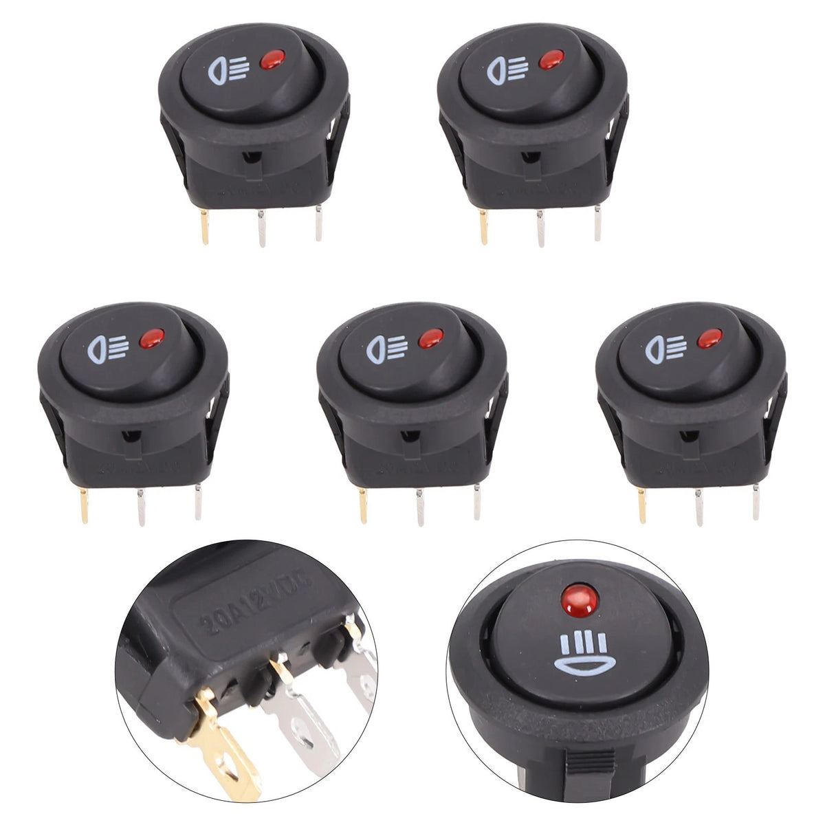 Rocker Switch for Car Truck Fog Light Lamp (ABS Plastic)