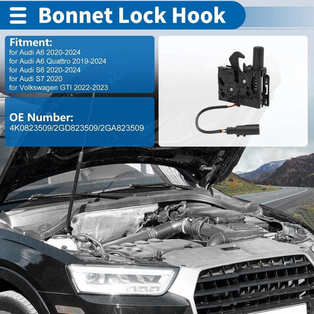 Hood Latch Assembly for Audi A6 (2012–2018) No. 4K0823509