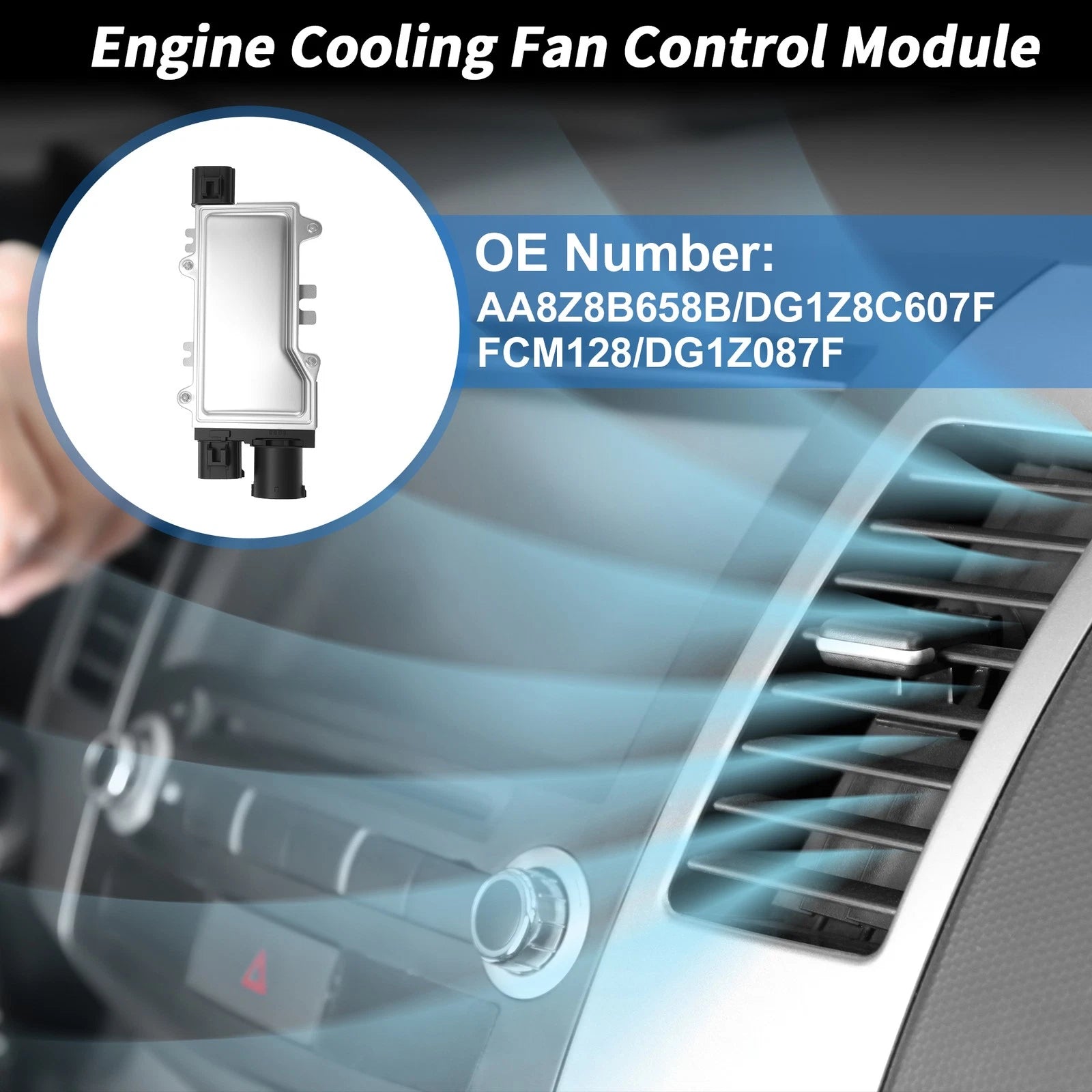 Engine Cooling Fan Control Module Resistor AA8Z8B658B for Ford Taurus (2010–2019)