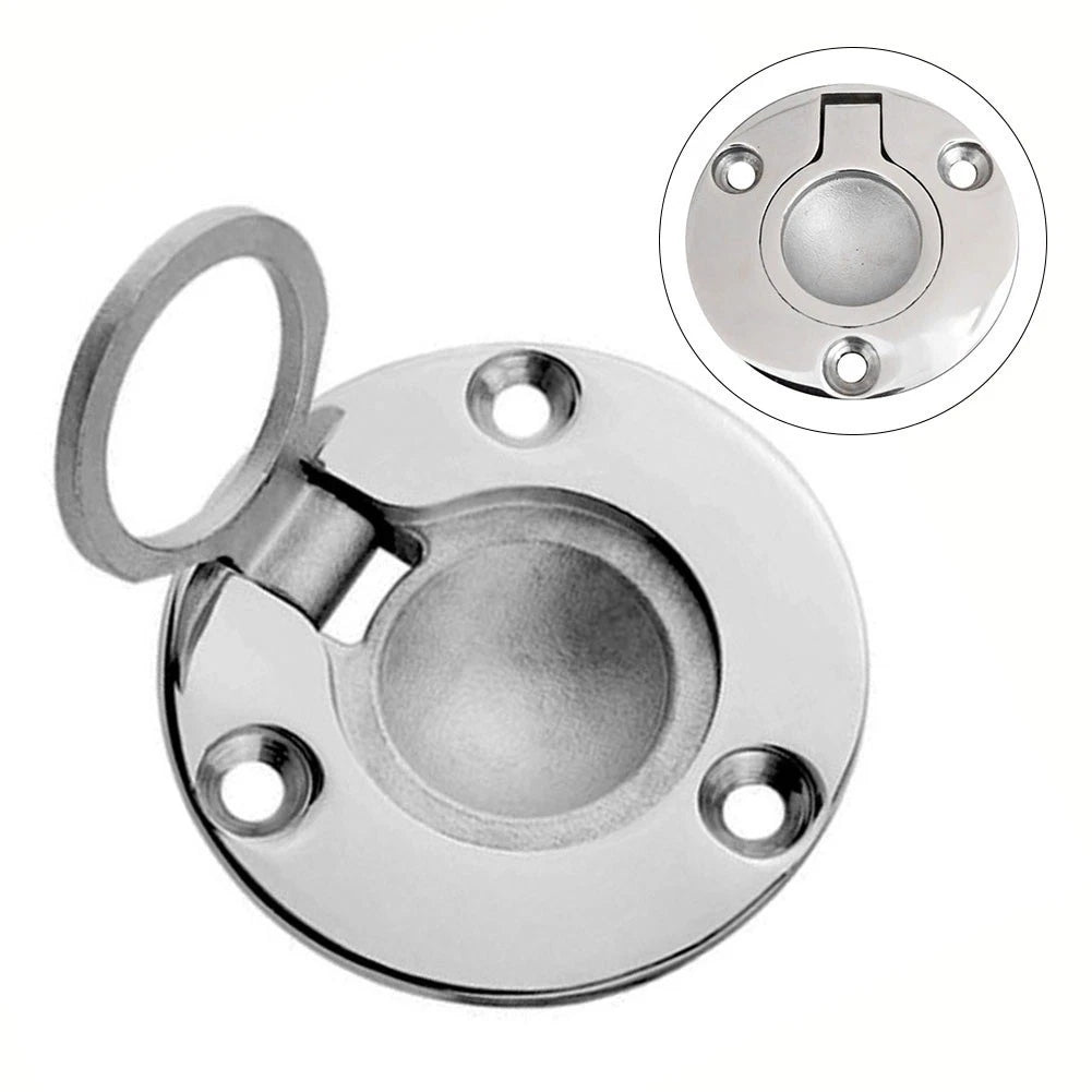 Stainless Steel Round Floor Handle Pull Ring for Cupboards & Doors