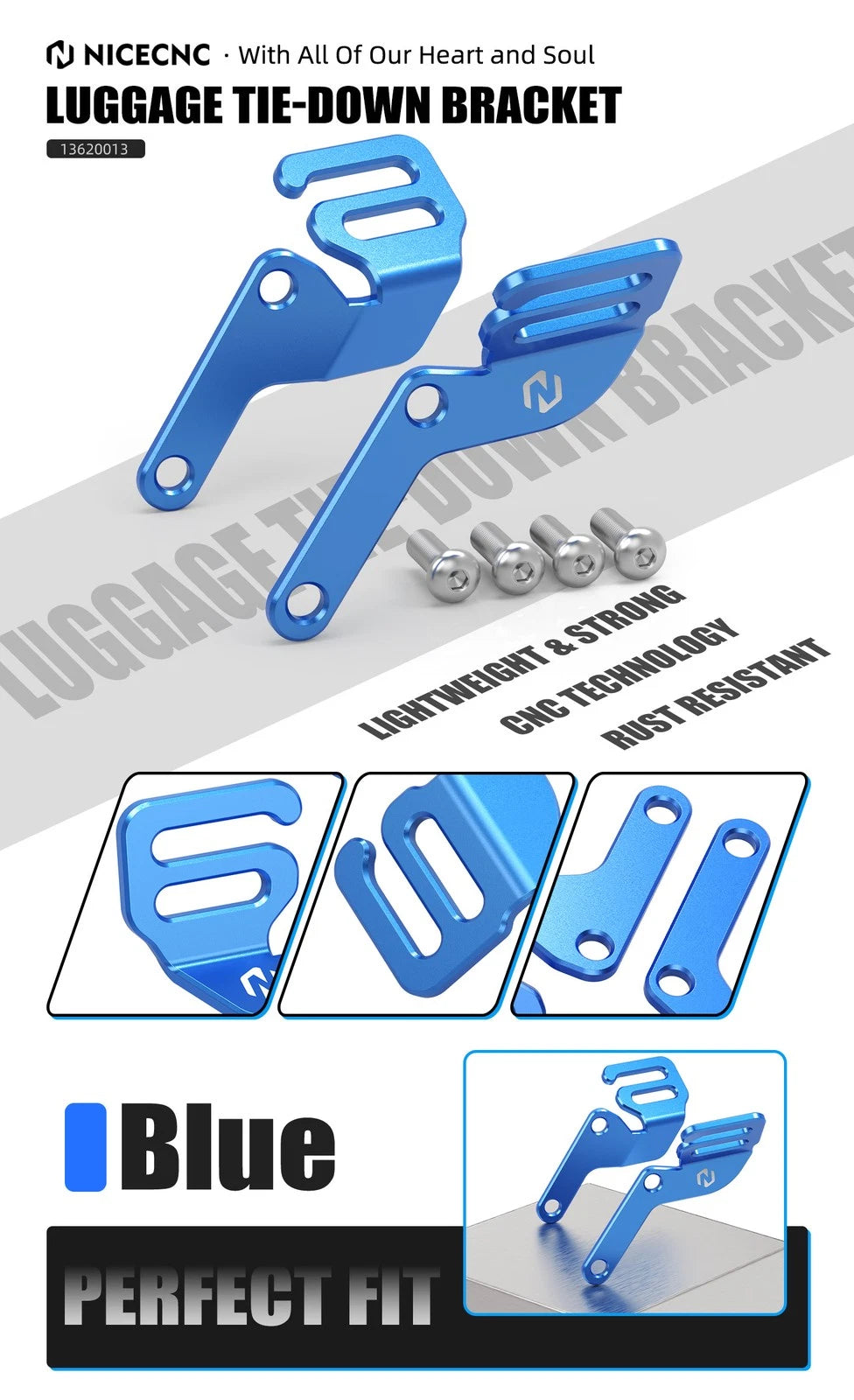 Pair Tie Down Brackets for Suzuki DR650 (1996–2025)
