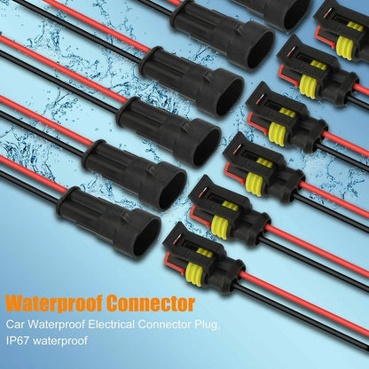 Set of 5 Waterproof Wire Connectors for Automotive Electrical Systems
