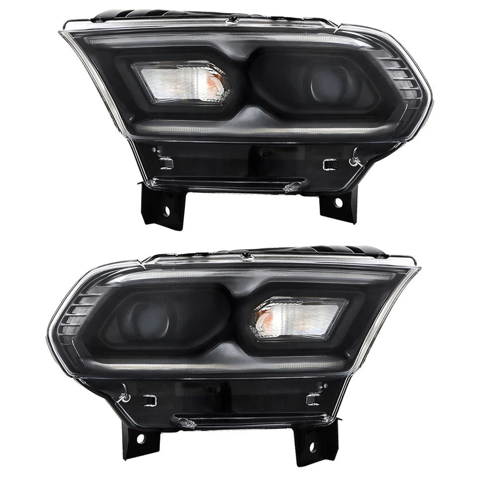 LED Headlight Assembly for Dodge Durango (2021–2023) Black w/Halogen