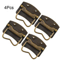 Set of 4 Antique Bronze Wooden Box Pull Handles for Suitcase, Toolbox, Jewelry Box