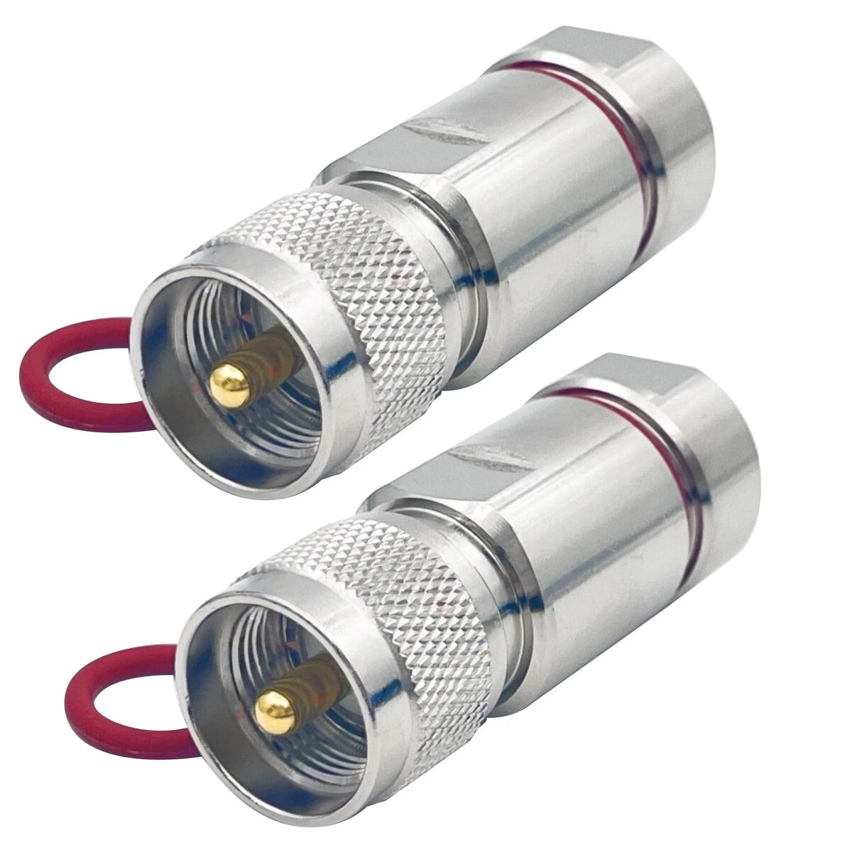 2Pcs UHF Connector for 1/2" Corrugated Coaxial Cable Installation
