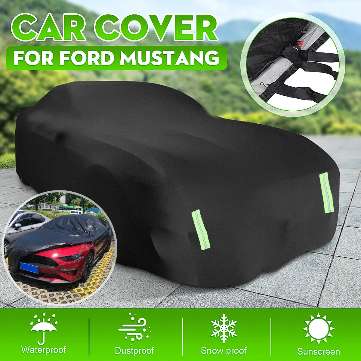 Full Car Cover for Ford Mustang GT (All Weather, Outdoor, Waterproof, UV)
