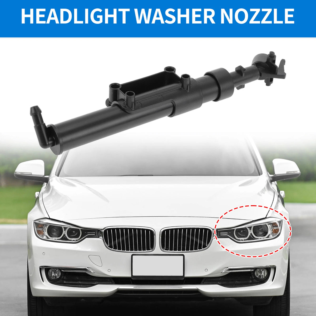 Front Driver Side Headlight Washer Nozzle for Volvo XC60 (2009–2013) No. 31294406