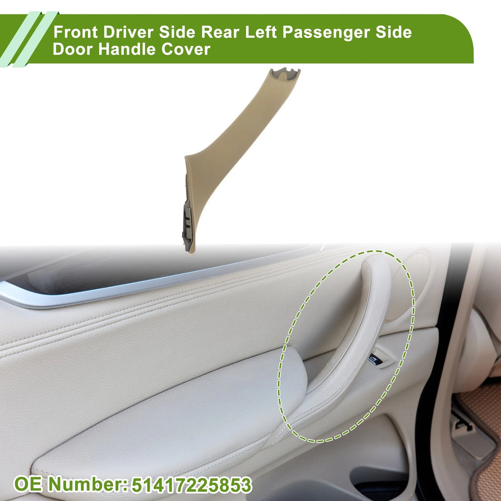 Door Panel Handle Pull Trim Cover Replacement for BMW 528i (2011–2016)