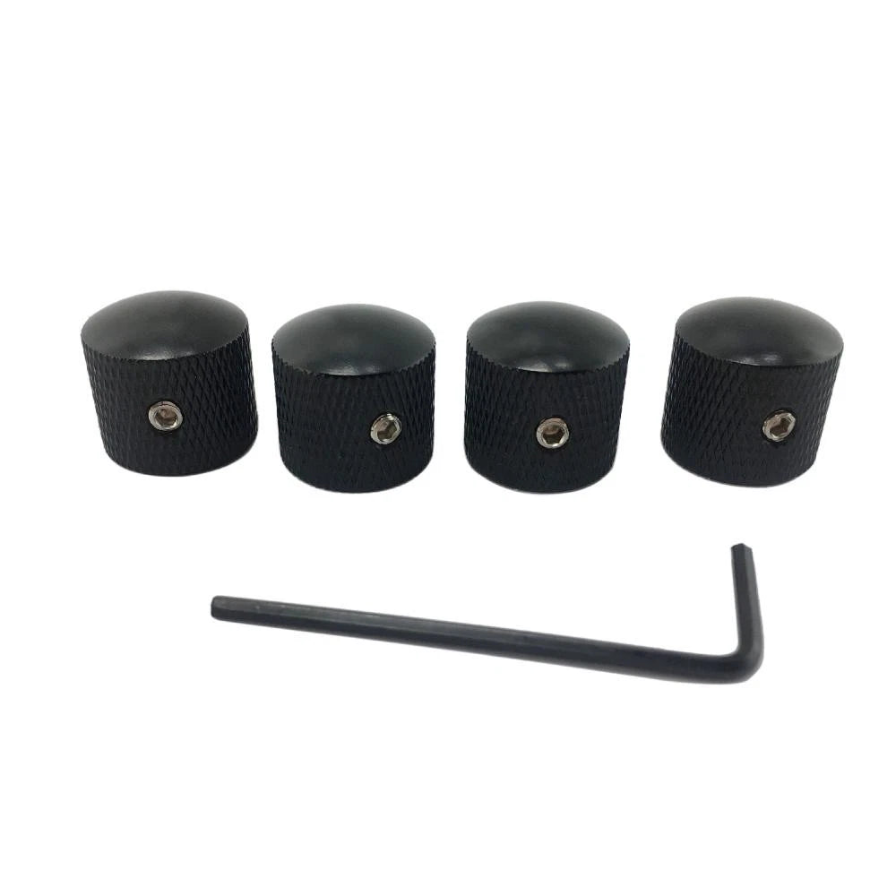 4X Metal Electric Guitar Bass Volume Tone Control Knobs with Wrench Tool