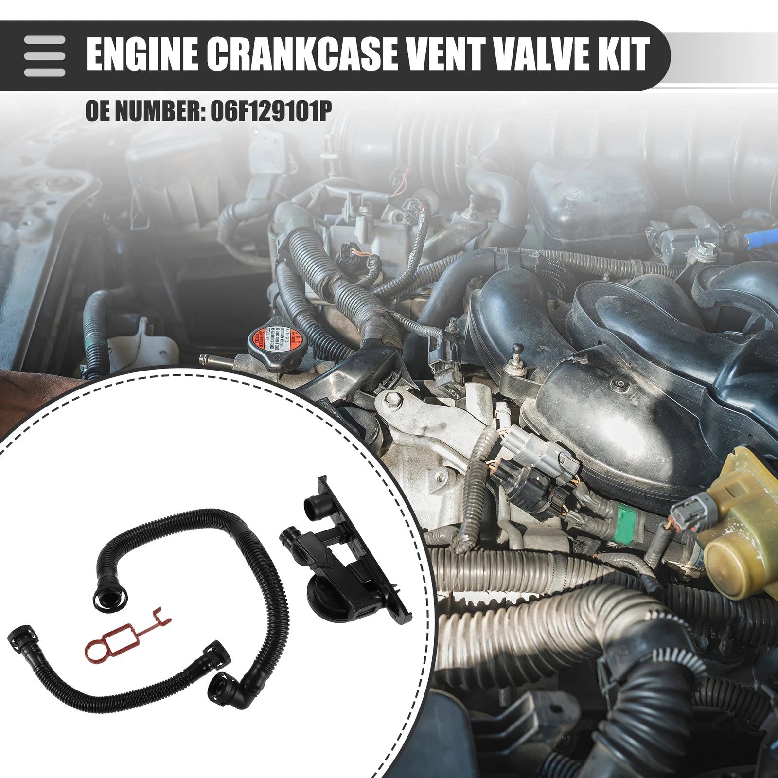 Engine Crankcase Vent Hose Kit for Volkswagen Rabbit (2006–2007)