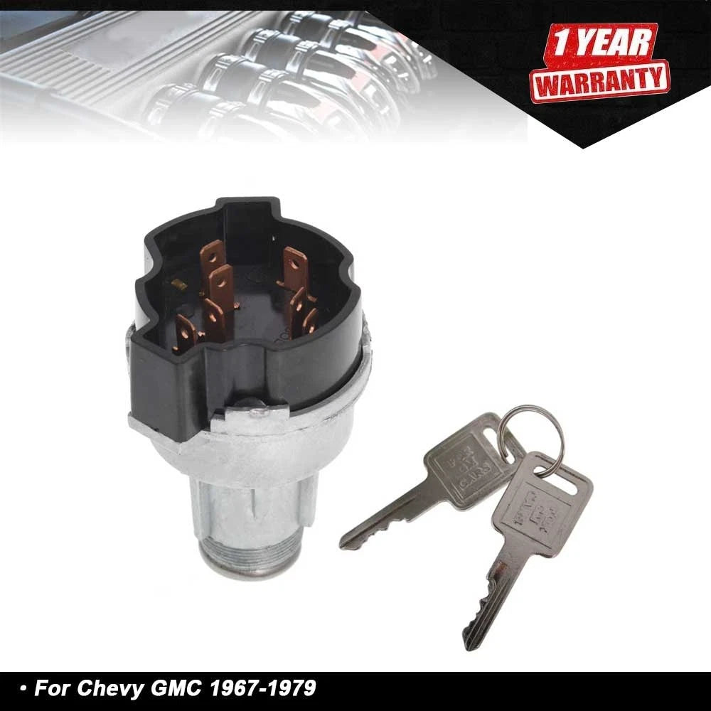 Ignition Lock Cylinder Starter Switch with Keys LS105 for Chevy GMC (1967–1979)
