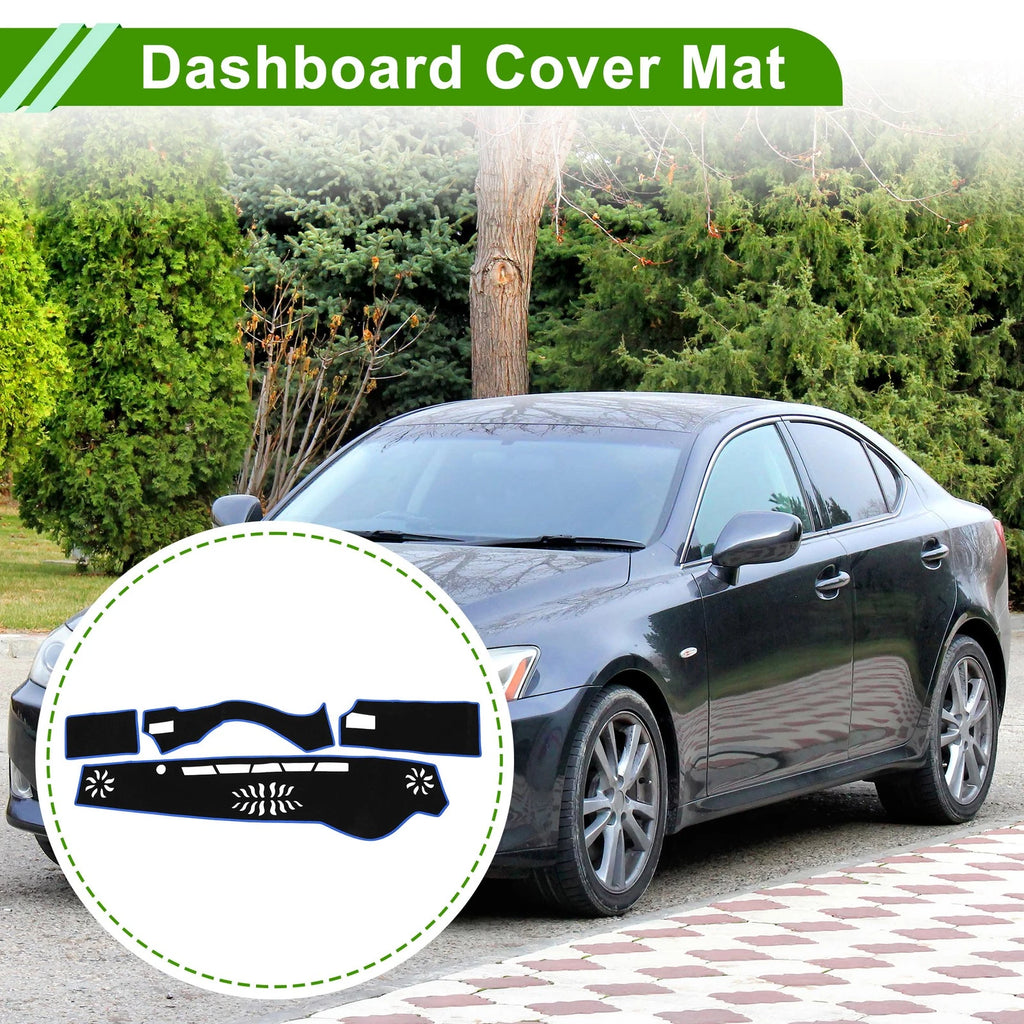 Dashboard Cover for Lexus IS 2013–2023 Black Blue 1 Piece