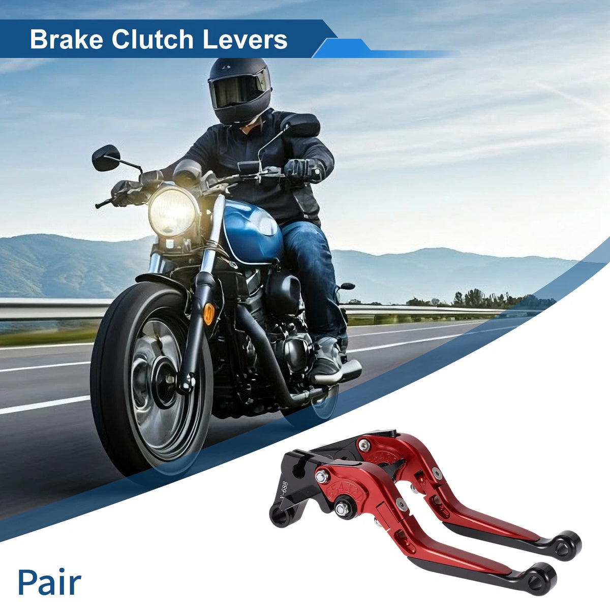 Adjustable Brake Clutch Lever for Yamaha YZF R1 (1999–2001) Red Black