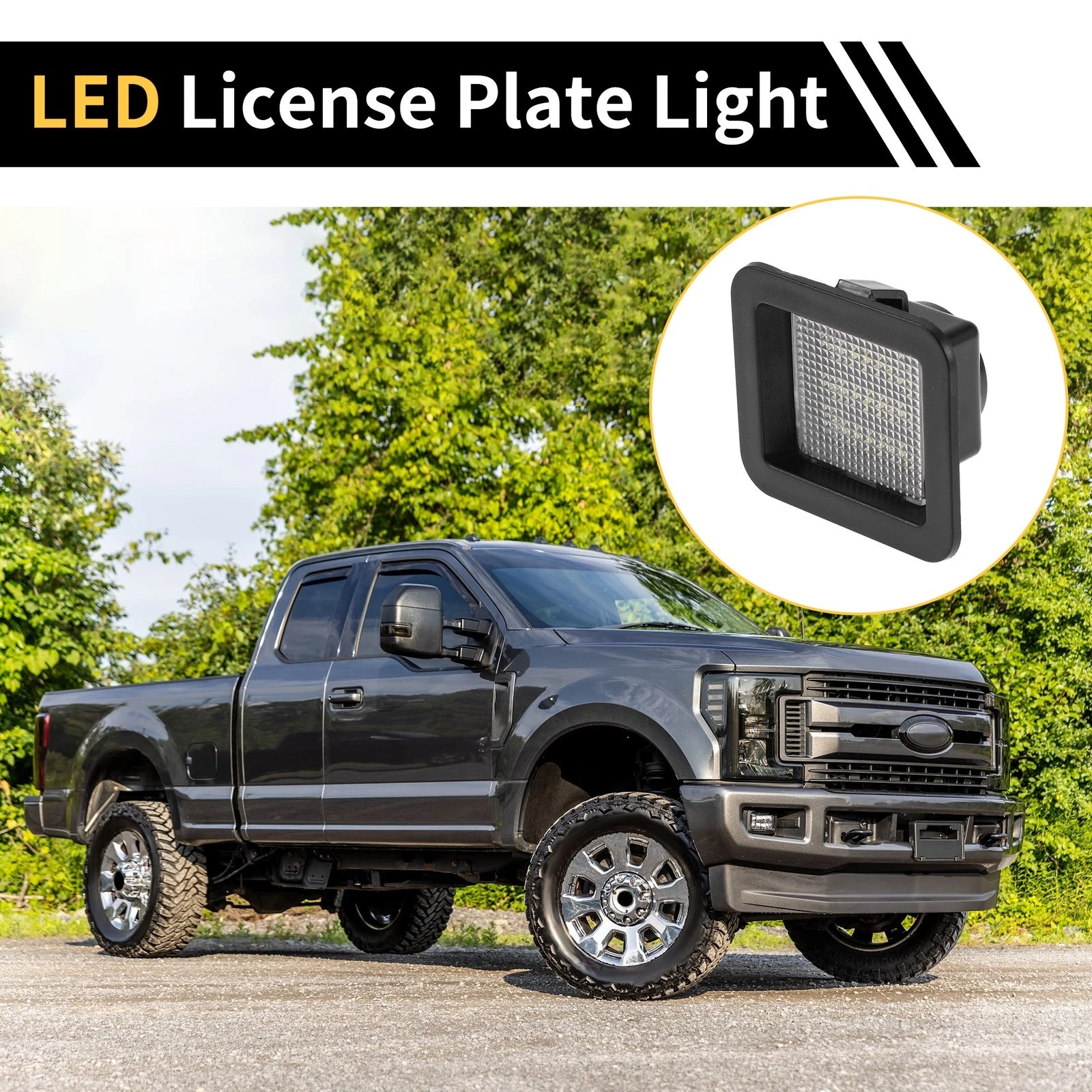 2pcs License Plate Light Lamp Replacement for Ford F-150 (2015–2023)
