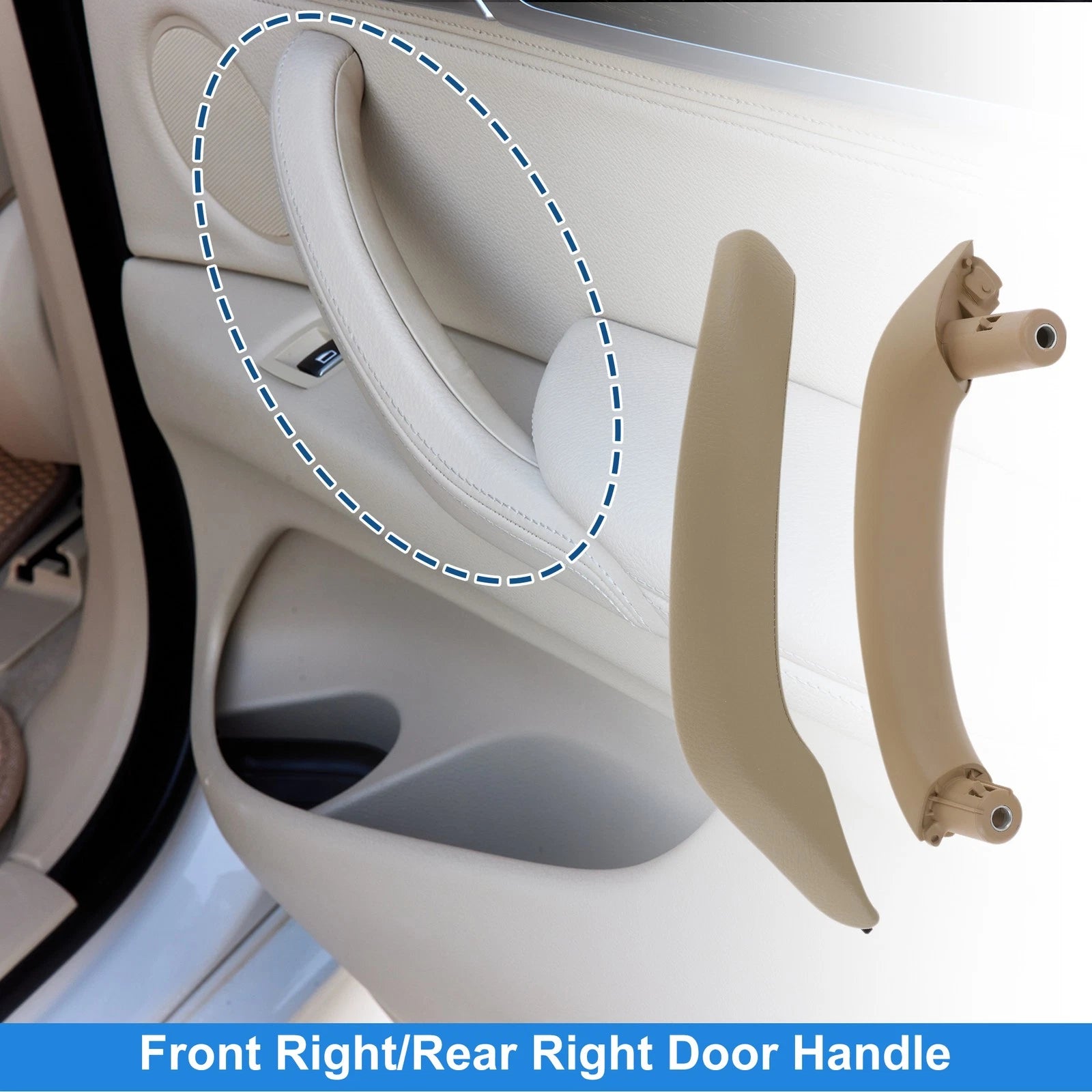 Front Driver Side Inner Door Panel Handle for BMW X3 F25 (2010–2016) Beige