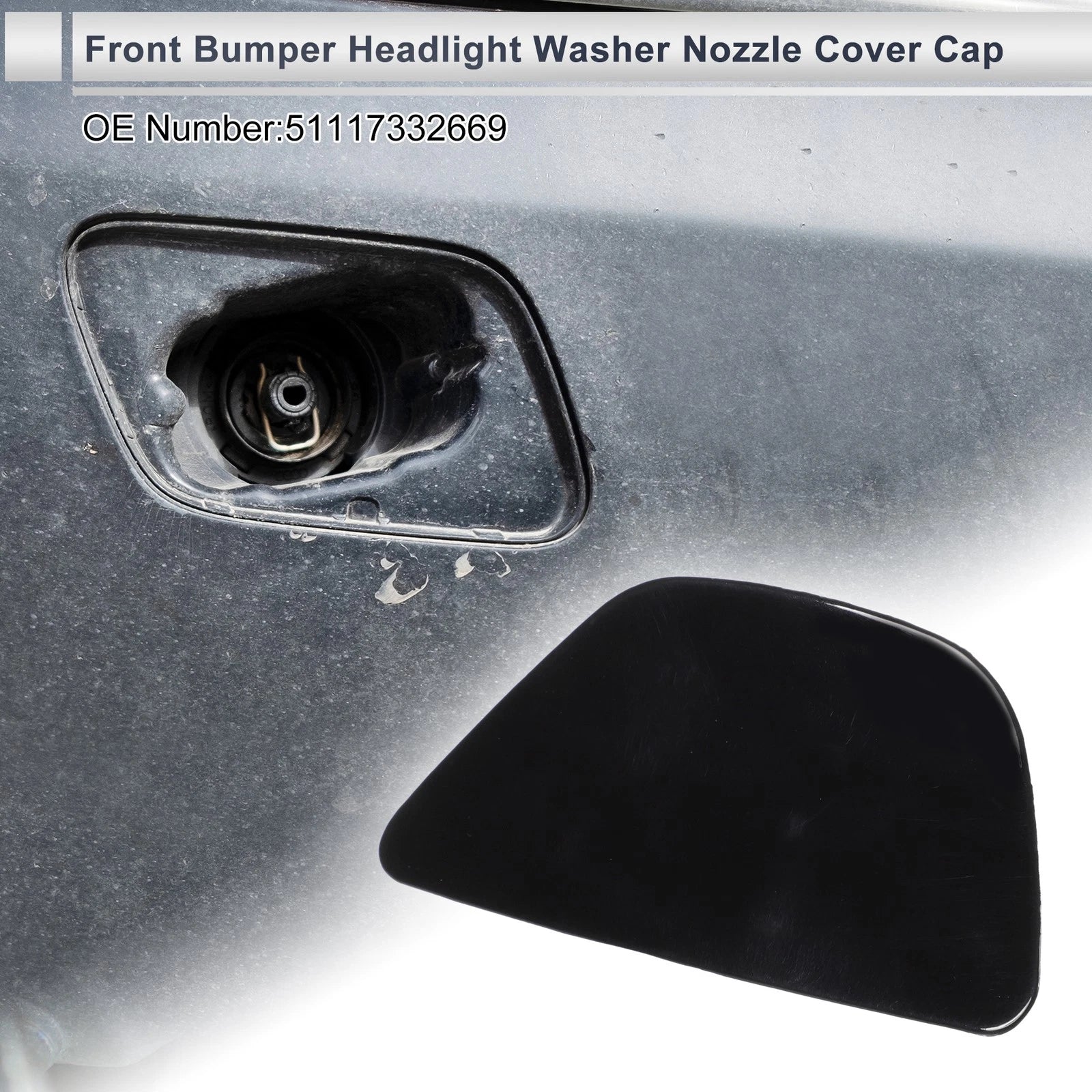 Front Left Washer Nozzle Cover Cap OEM Replacement for BMW 535i GT (2014–2017)