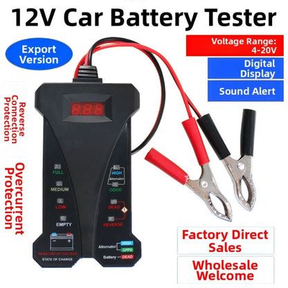 Digital Car Battery Tester 12V Load Tester with Voltmeter and Alternator Status