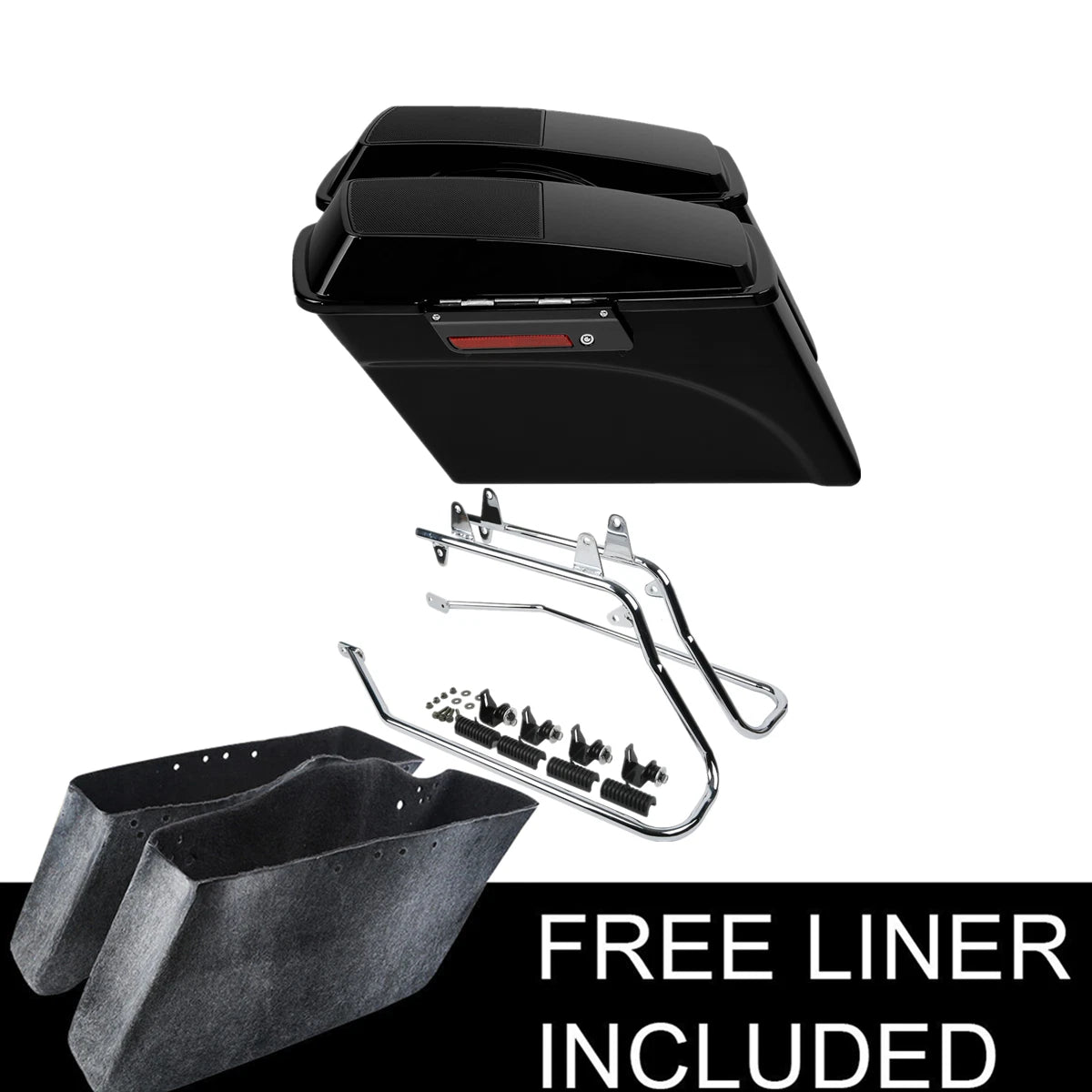 Saddlebag Speaker Lid Conversion Bracket for Harley Softail (1984–2017)