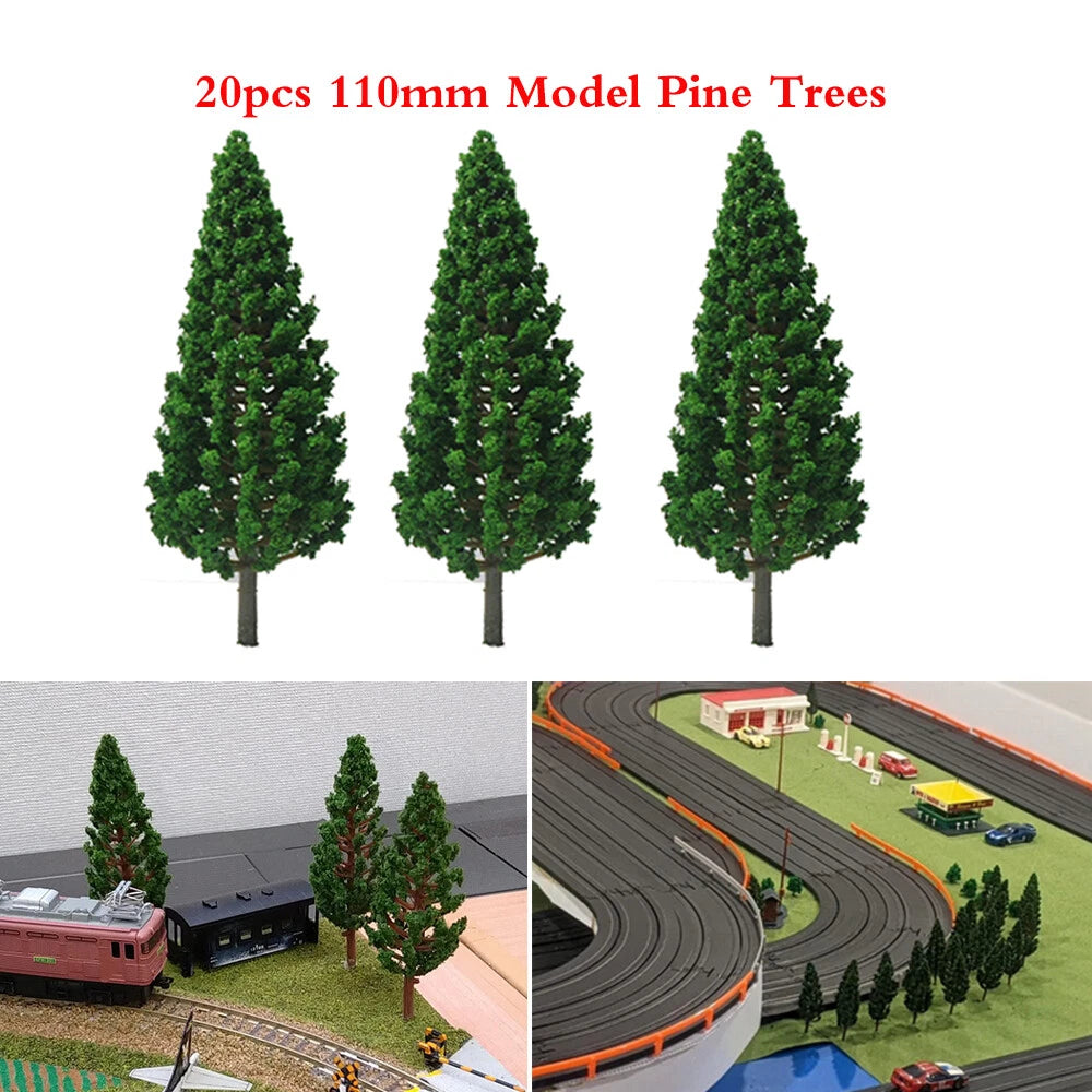 20pc 11cm Pine Trees for O Scale Model Train (O Scale)