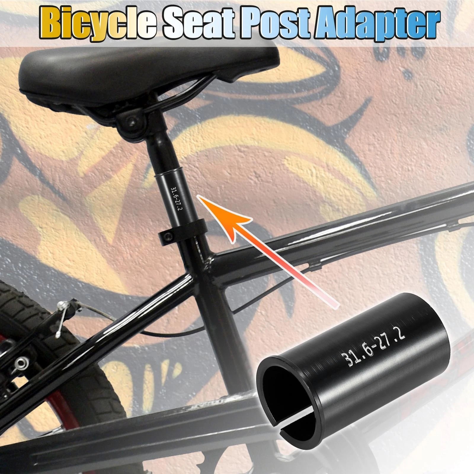 Bicycle Seat Post Adapter 27.2 31.6mm Replacement Sleeve for Universal Use (All)