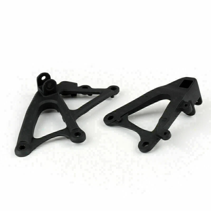Set of 2 Front Rider Footrest Pegs Brackets for Yamaha YZF R1 (2009–2011) Black T9