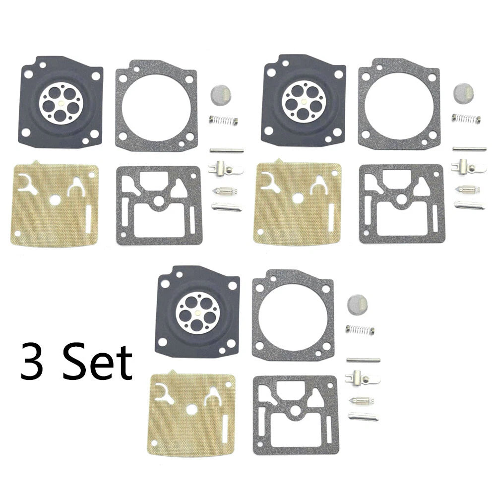 3X Carburetor Rebuild Kit for Husqvarna 362 365 371 (Zama RB-60 C3M-EL2A)
