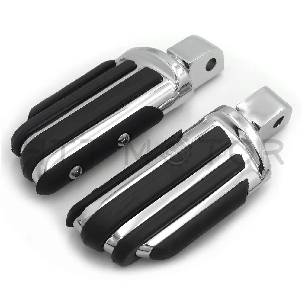 Chrome Rubber Pilot Footpeg Footrest for Yamaha Raider VMAX (2008–2017)