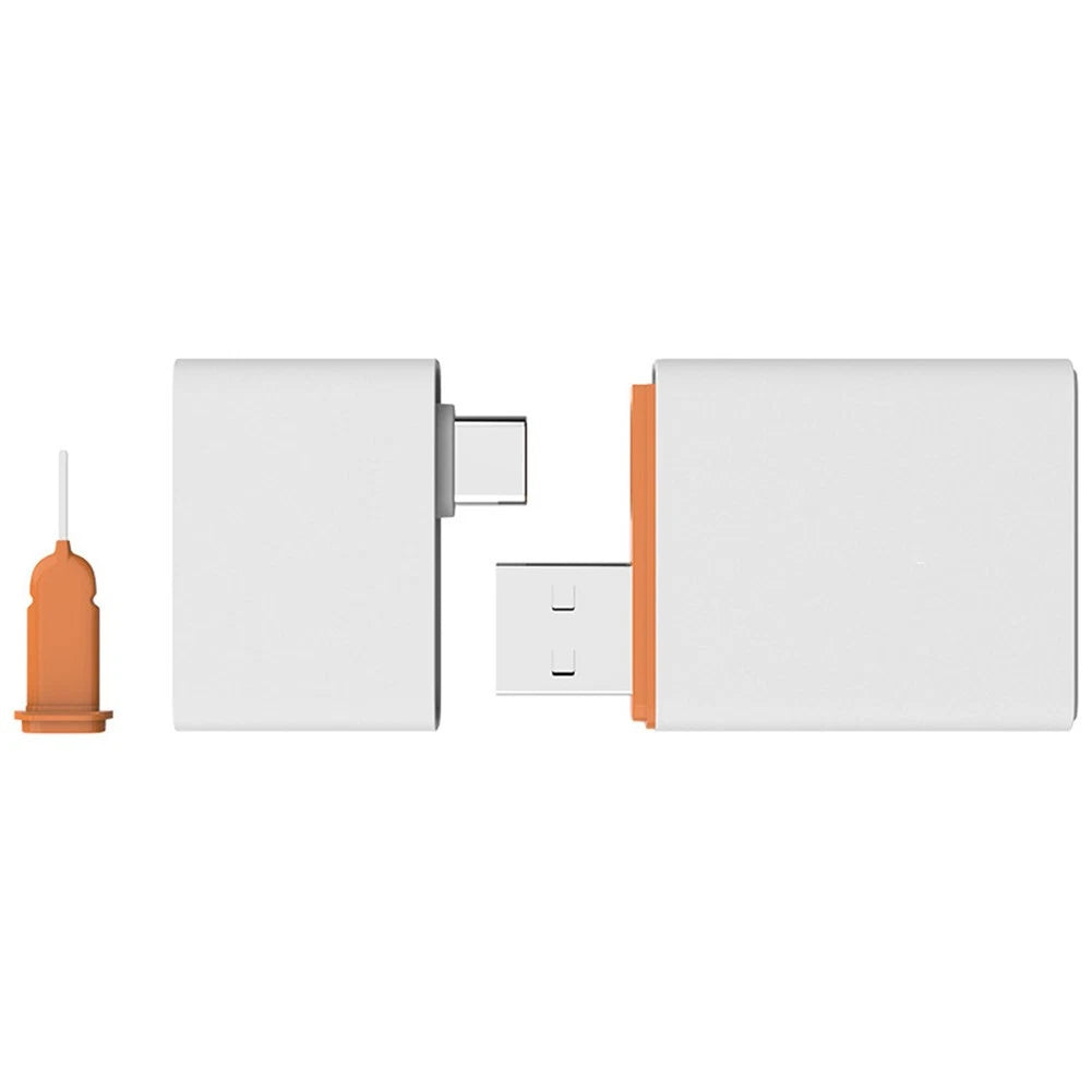 Dual USB Type-C Card Reader Adapter for NM Nano Memory Card (3.1)