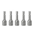 5-Piece Magnetic Nut Driver Set with Quick Release Hex Shank for Drill Bit Tools