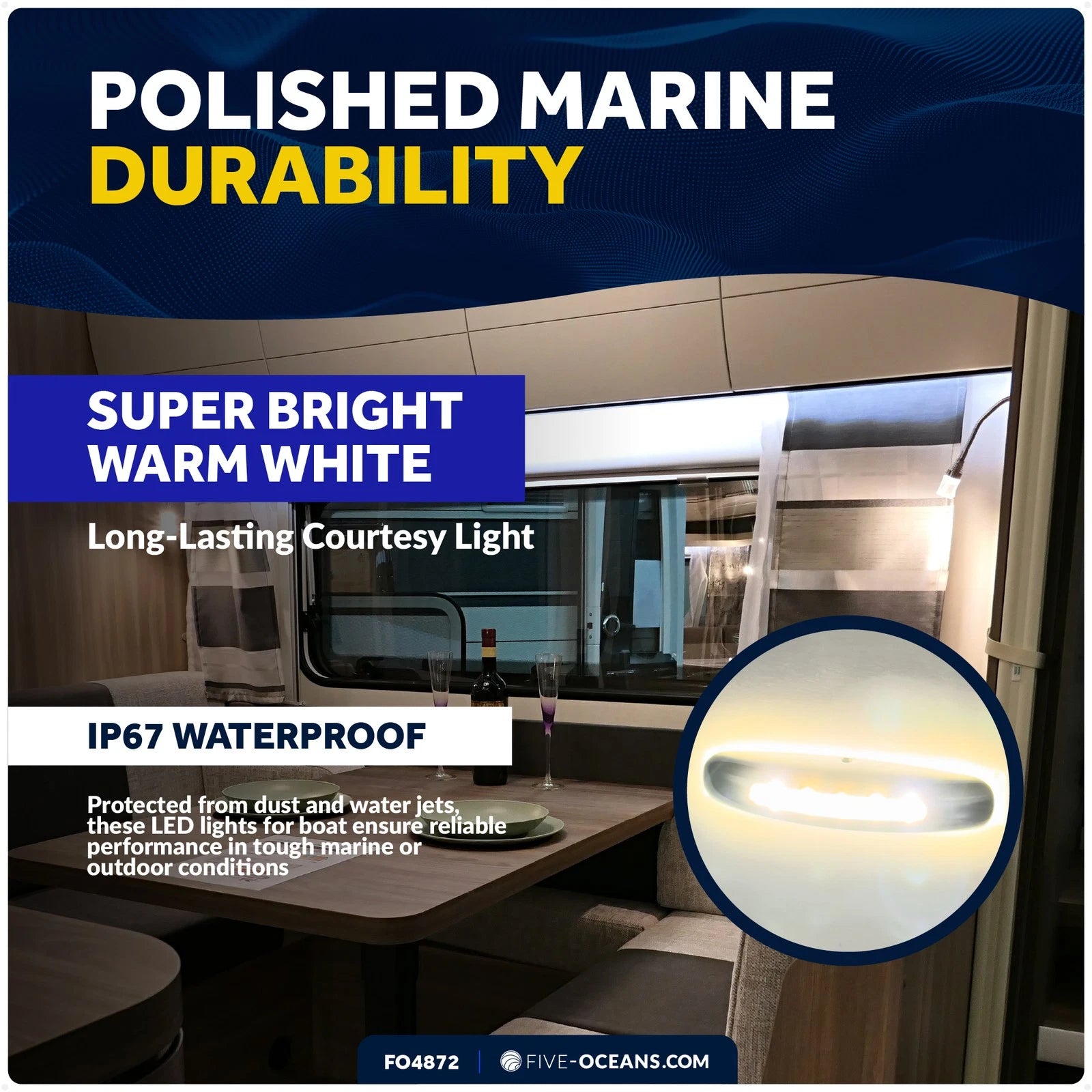 2X LED Boat Courtesy Light for Five Oceans (12V) - FO4872