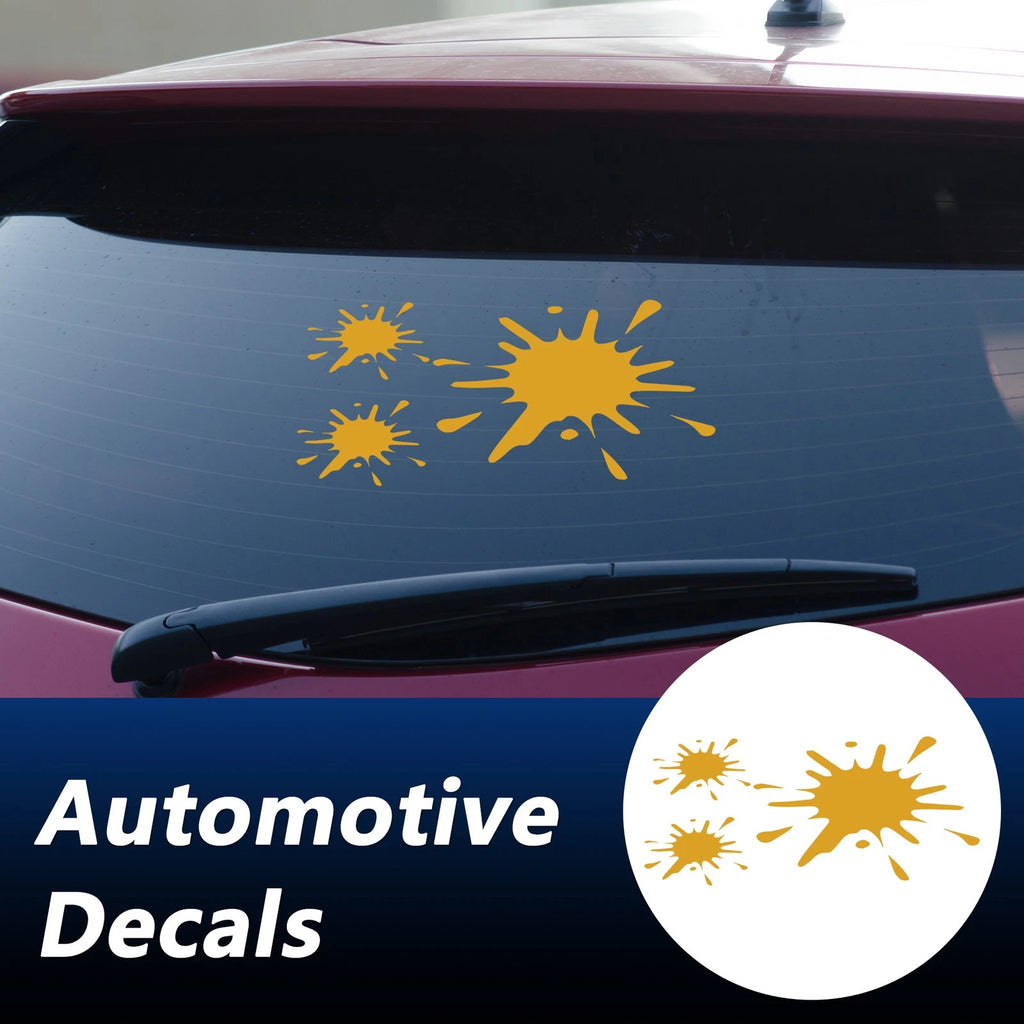 Reflective Bumper Decal for - Yellow, 3 Spots