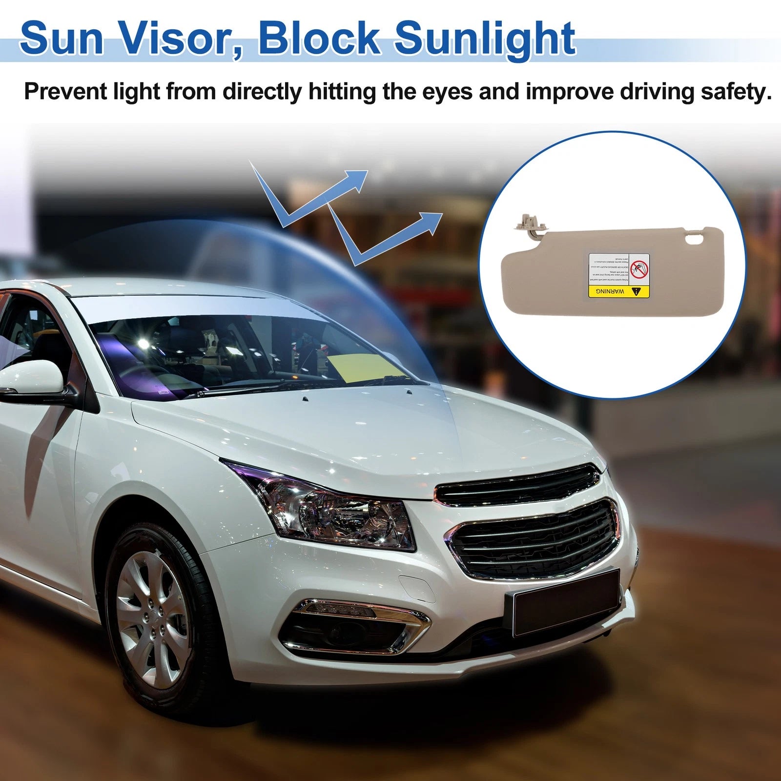 Right Side Sun Visor Replacement for Chevrolet Cruze 2011–2019 Beige