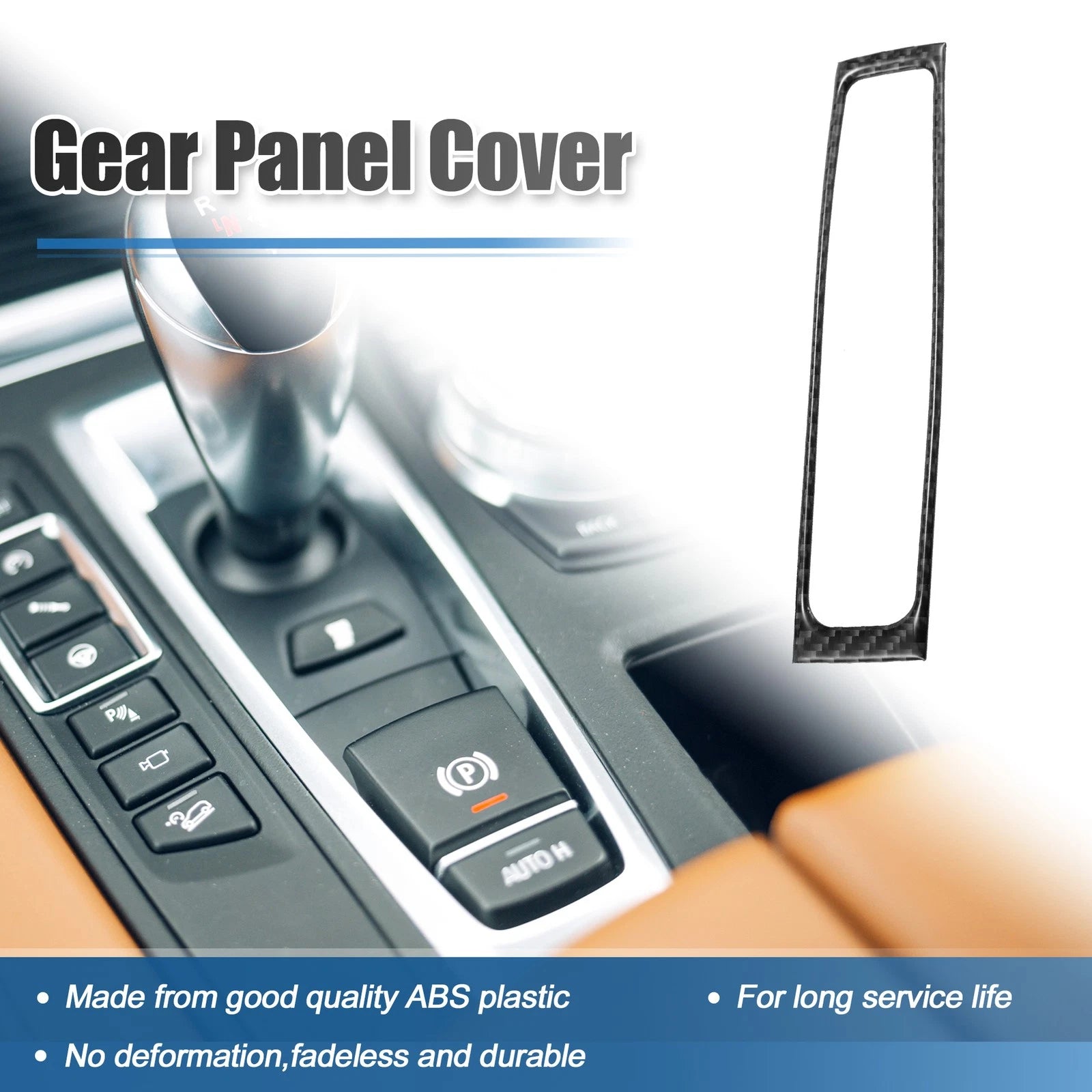 Gear Shift Cover Carbon Fiber Pattern Interior Trim for Honda Accord (2013–2017)