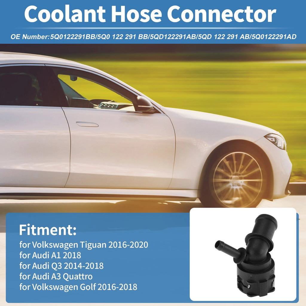 Engine Coolant Hose Connector for Volkswagen Tiguan (2016–2020) Plastic OEM Fit