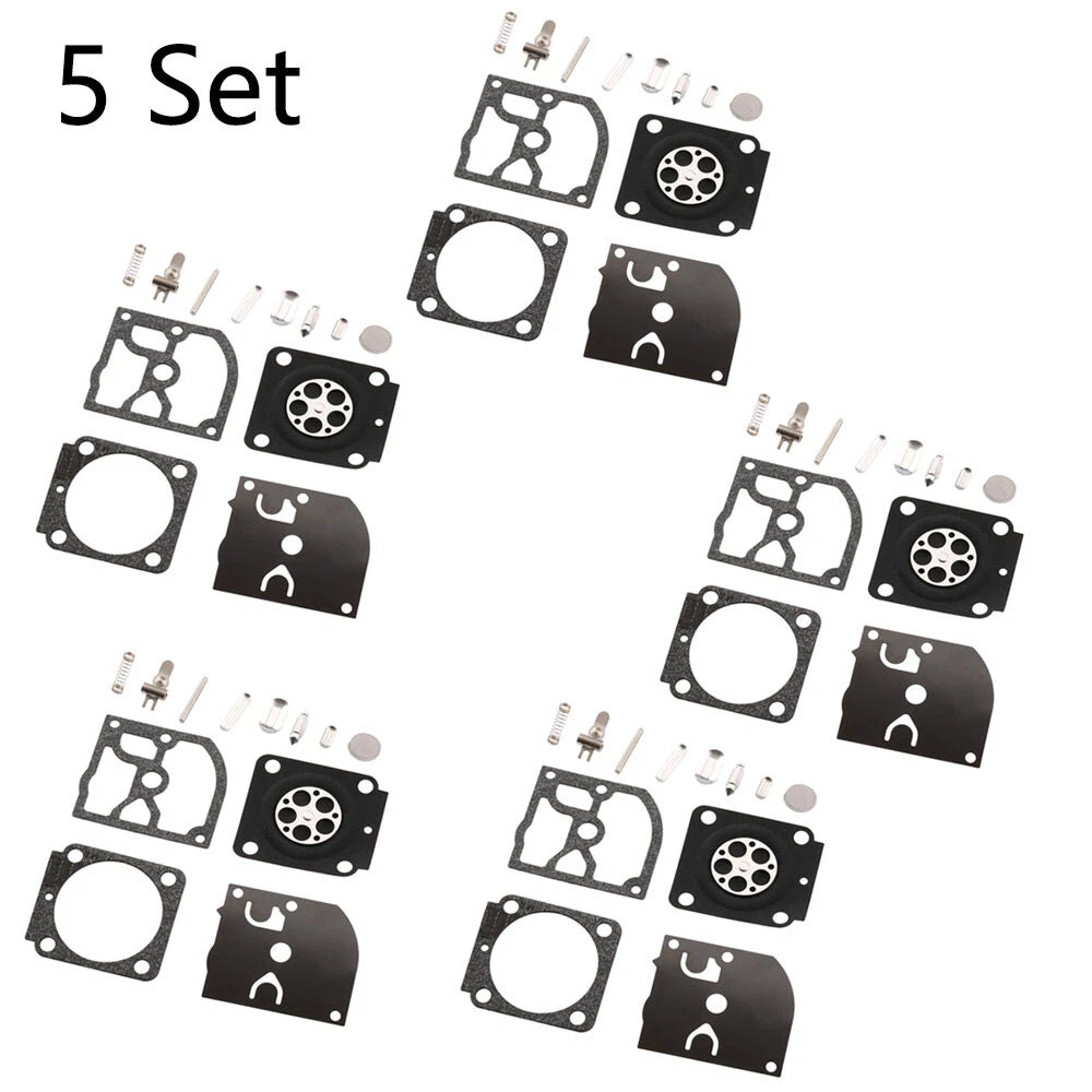 Set of 5 Carburetor Repair Kits for ZAMA RB-100 STIHL HS45 FS55 FS38 BG45