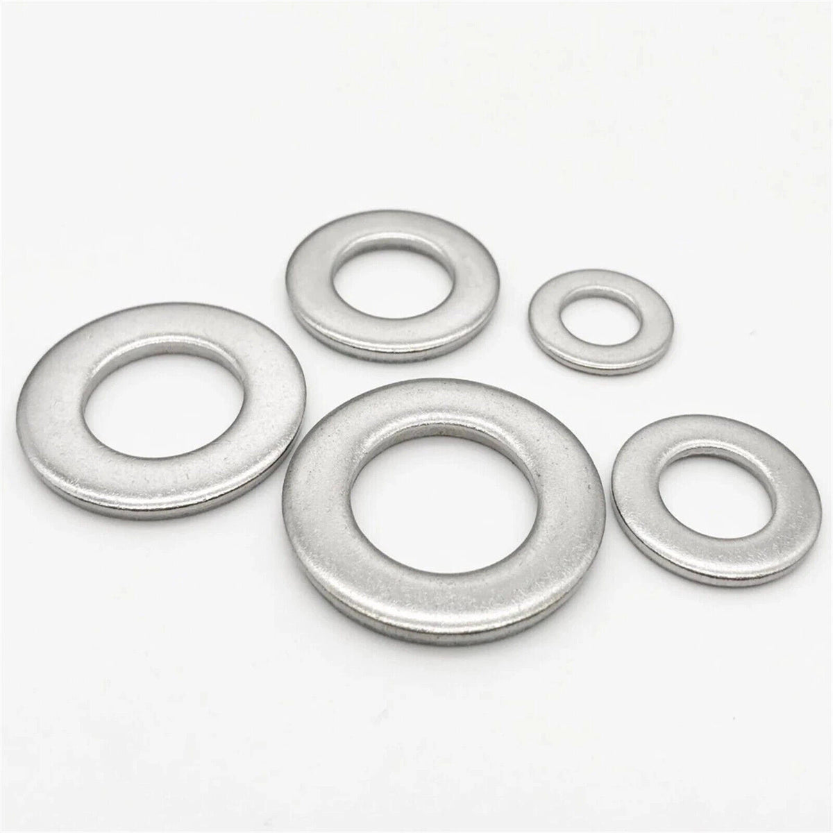 800Pcs M4-M12 Stainless Steel Flat & Spring Washers Assortment Kit