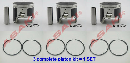 3X Piston Kit 64X-11635-00/65U-11635 for Yamaha GP760 (1997–1999)