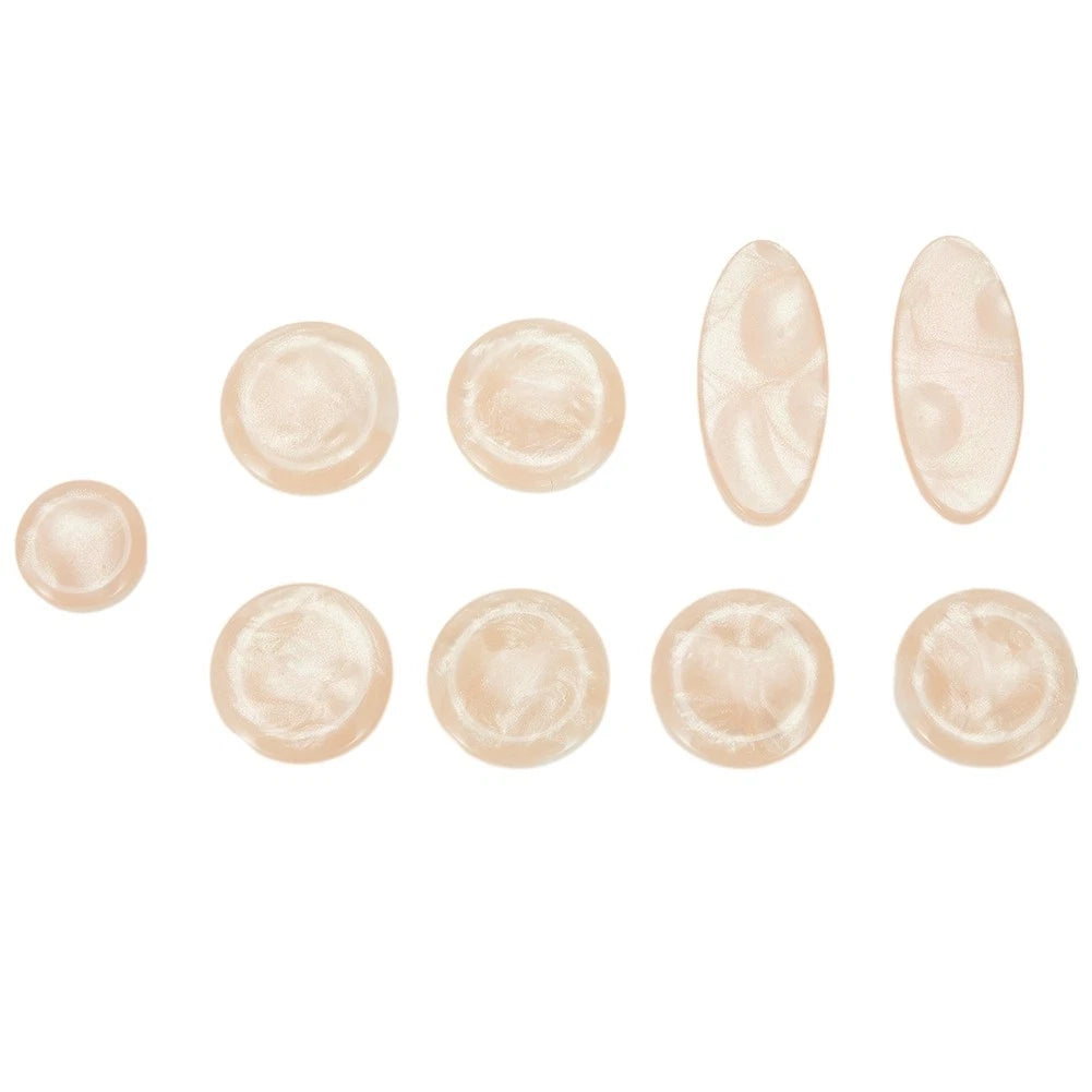 Saxophone Key Buttons Inlays for Easy Installation - Small Round Beige