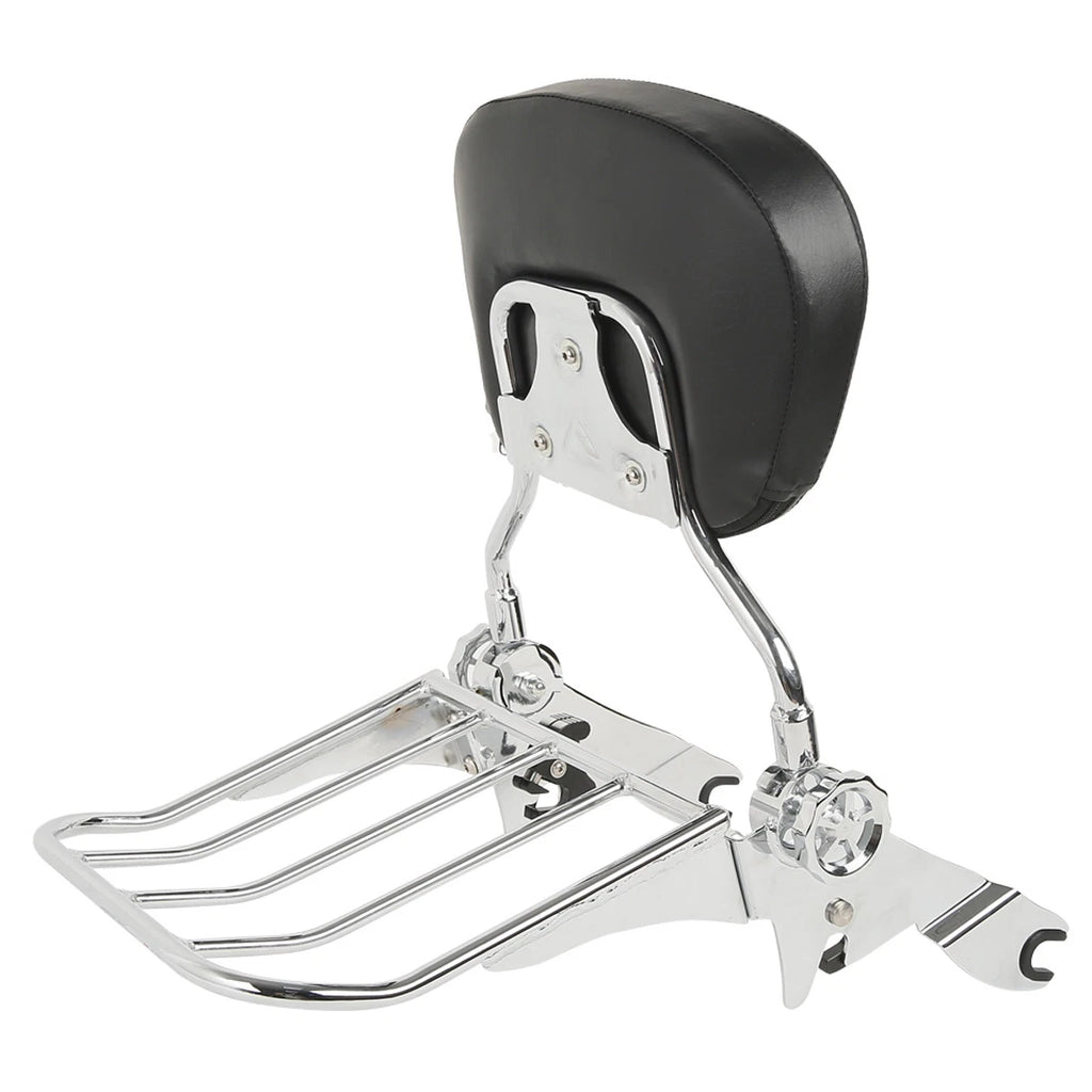 Adjustable Backrest Sissy Bar & Luggage Rack for Harley Touring Glide (2009–2025)