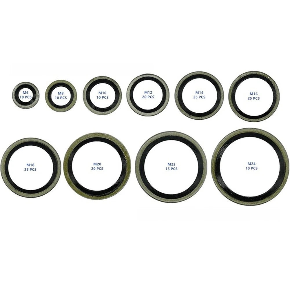 Oil Seal Washers Kit for Automotive Sealing (Clear Nitrile Rubber)