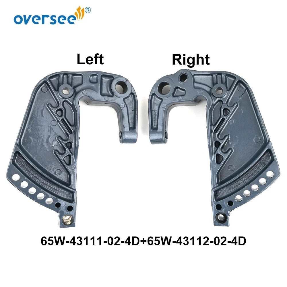 Bracket Clamp Set of 2 for Yamaha Outboard Motor 2T 40HP 4T F25 (65W-43111, 65W-43112)