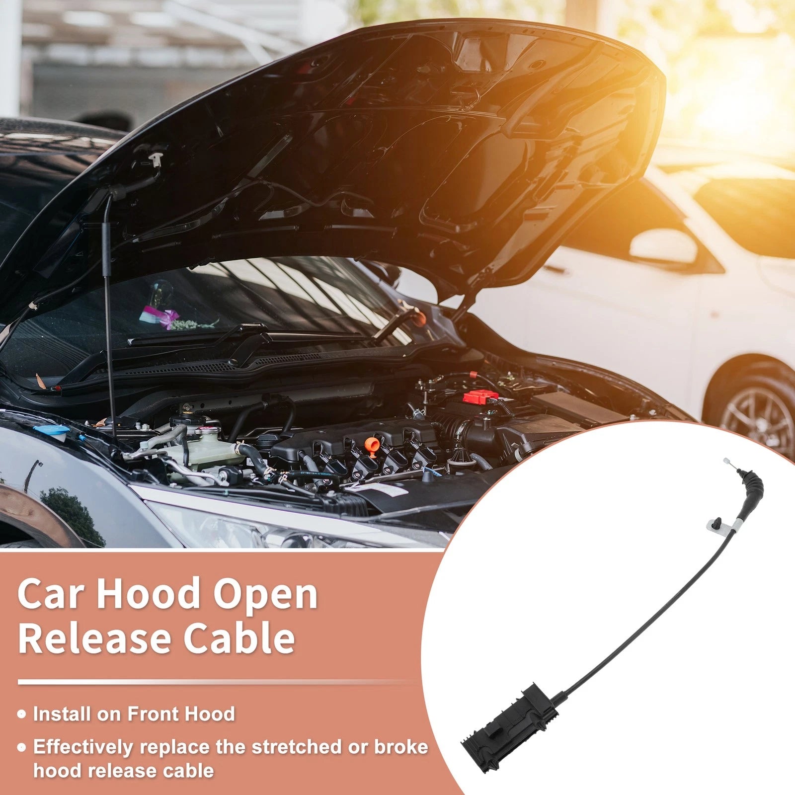Front Hood Release Cable Replacement for Ford Fusion (2013–2016)