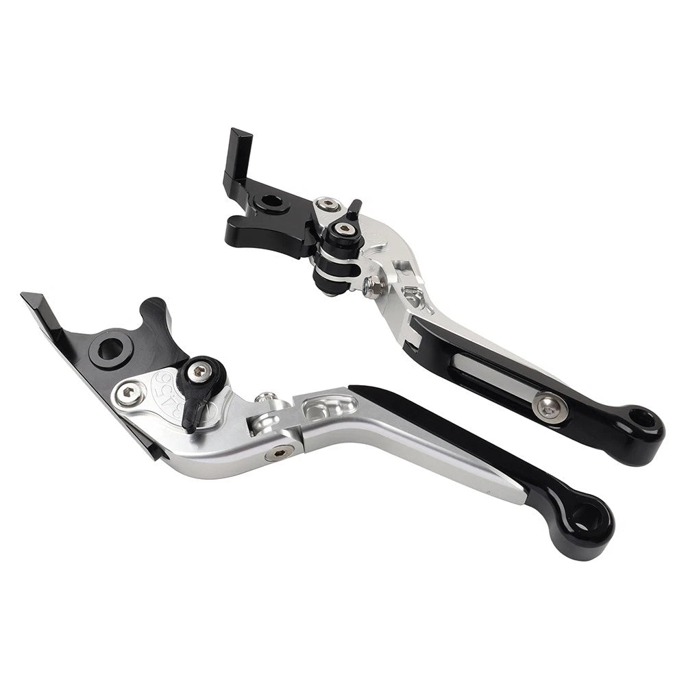 CNC Extendable Brake Clutch Levers For Benelli TRK502/X BN302S 15-19 Silver
