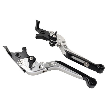 CNC Extendable Brake Clutch Levers For Benelli TRK502/X BN302S 15-19 Silver